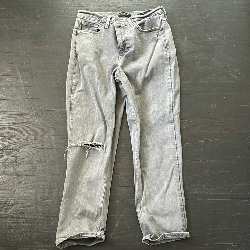 Banana republic premium gray Distressed Jeans